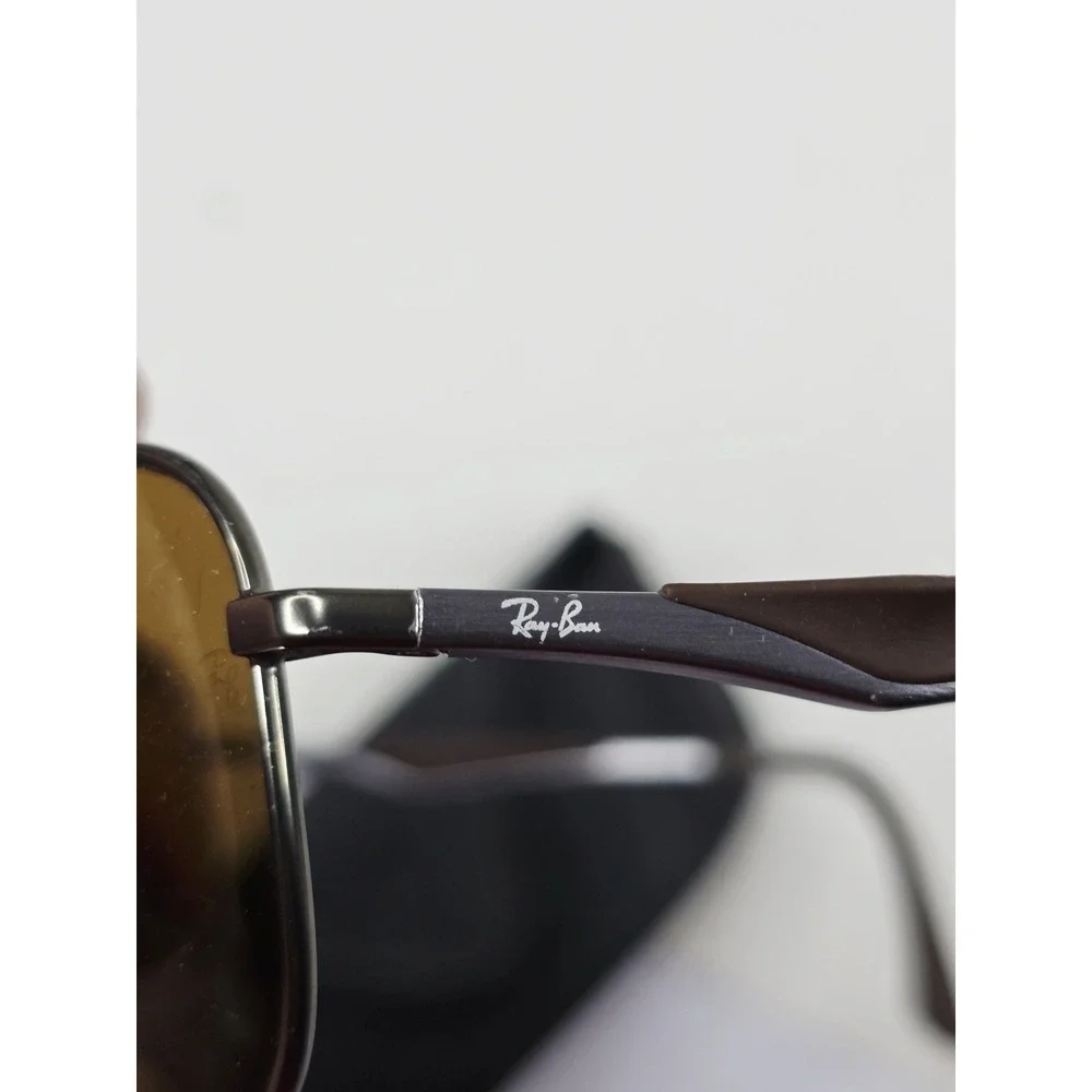 Ray-Ban Hat Cap‎ 3519 3P Polarized Brown Aviator Mens Sunglasses With Case